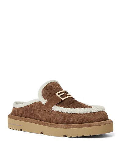 FENDI WOMEN'S APRE CHIC SHEARLING LINED MULES