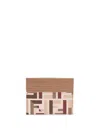 Fendi `baguette` Card Case In Brown