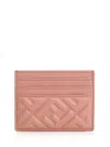 Fendi Baguette Card Holder In Pink