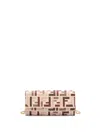Fendi `baguette` Continental Wallet With Chain In Brown