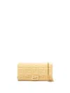 Fendi Women `baguette` Continental Wallet With Chain In Neutral