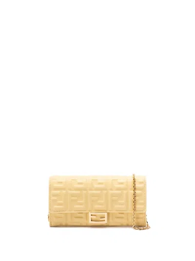 Fendi Women `baguette` Continental Wallet With Chain In Multi
