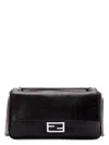 Fendi Women Baguette Large Leather Shoulder Bag In Black