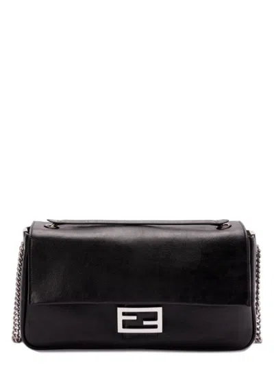 FENDI WOMEN'S BAGUETTE LARGE LEATHER SHOULDER BAG