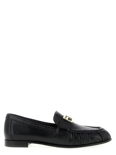 Fendi Nappa Leather Baguette Loafers Fringe Detail In Multi