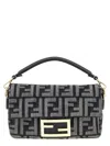 Fendi Mini Handbag With Top Handle And Chain Strap In Black