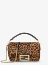 Fendi Mini Baguette Bag In Printed Ponyeffect Calfskin Leather In Multi