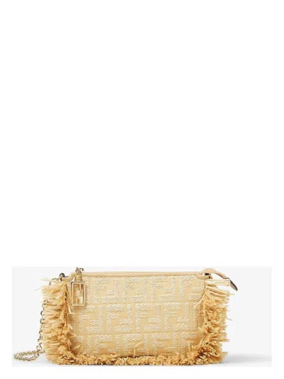 Fendi Women's Baguette Pouch Paglia Ff/vit