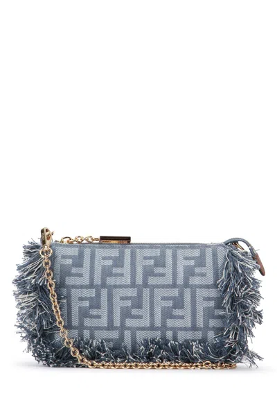 Fendi Women Baguette Pouch Tessuto Ff Qb4