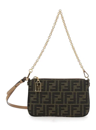 Fendi Women Baguette Pouch T.jacqu In Brown