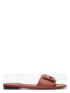 Fendi Ff Baguette Leather Sandal