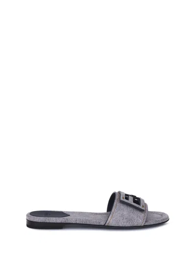 Fendi Women Baguette Sandals In Blue