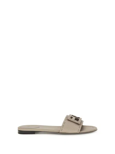 Fendi Sunshine Flat Martellato In Brown