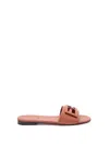 Fendi Ff Tube Medallion Flat Sandals In Multicolor