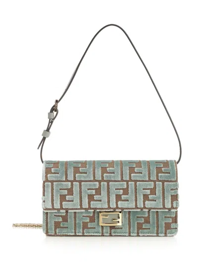 Fendi Women "baguette" Wallet In Blue