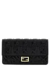 Fendi Women 'baguette' Wallet On Chain In Black