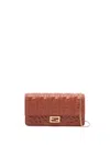 Fendi Women `baguette` Wallet On Chain In Multi