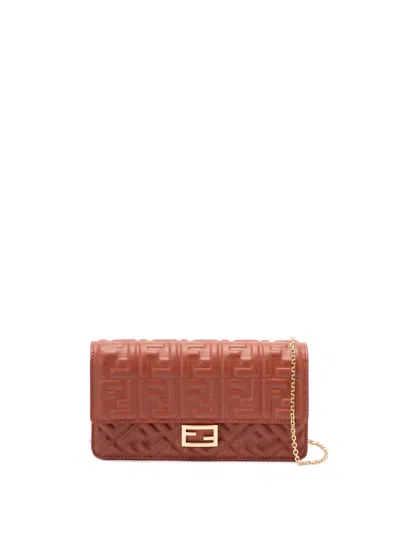 Fendi Women `baguette` Wallet On Chain In Multi