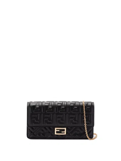 Fendi Women `baguette` Wallet On Chain In Multi