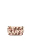Fendi Ff Fabric Uette Pouch With Chain Bags In Multi