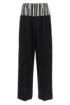 Fendi Wool Crepe Trousers In Black