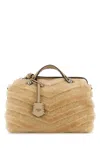 Fendi Women Beige Shearling Medium By The Way Handbag In Brown
