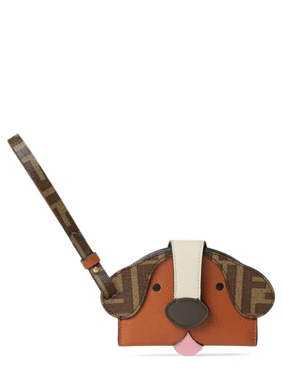 Fendi Women "best Friend Forever" Card Holder In Brown