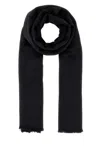 Fendi Women Black Silk Scarf In Blue