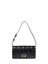 Fendi Women Black Wallet On Chain Baguette Minibag<br/><br/> In Black