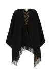 Fendi Women Black Wool Blend Cape In Black
