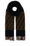 Fendi Logo Scarf In Black
