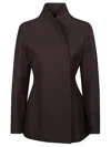 Fendi Women Blazer In Grain De Poudre In Brown