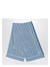 Fendi Women's Ff Wool Scarf In Light Blue