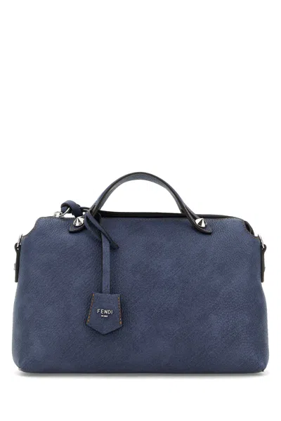 Fendi Women Blue Leather Medium By The Way Handbag