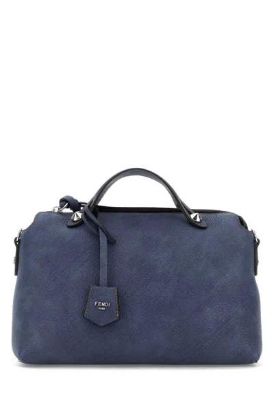 Fendi Women Blue Leather Medium By The Way Handbag