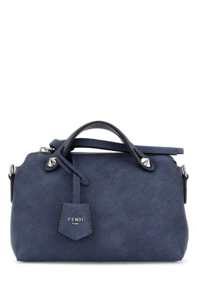 Fendi Women Blue Leather Mini By The Way Handbag