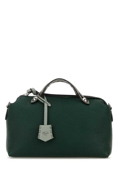 Fendi Women Bottle Green Leather Medium By The Way Handbag