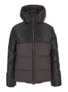 Fendi Women Brown Down Jacket With Drawstring Hood And Ff Motif In Tech Fabric Woman In Brown