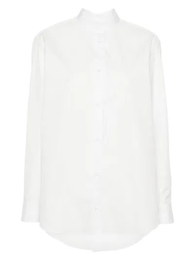 Fendi Camicia In Popeline Bianc In White