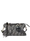 Fendi By The Way Soft Medium Bag In Ff Jacquard With Denim Effect Women In Multi