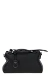 Fendi Medium Textured Top Handle Shoulder Bag In Black