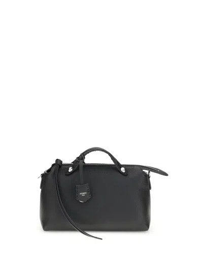 Fendi Women By The Way Selleria Medium Shoulder Bag In Black