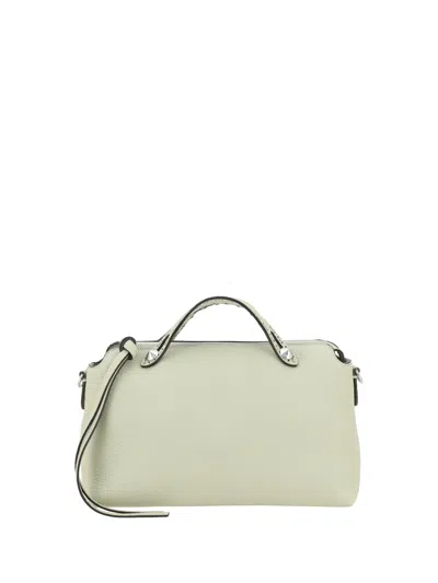 Fendi Women By The Way Selleria Medium Shoulder Bag In Cream
