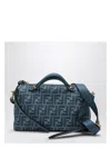 Fendi By The Way Soft Medium Bag In Jacquard Ff Denim Effect Blue Women In Blue