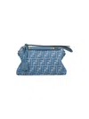 Fendi Soft Medium Shoulder Bag With Metal Studs In Blue