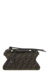 Fendi Soft Medium Cross-body Bag With Leather Accents In Brown