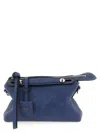 Fendi Soft Mini Cross-body Bag With Metal Studs In Blue