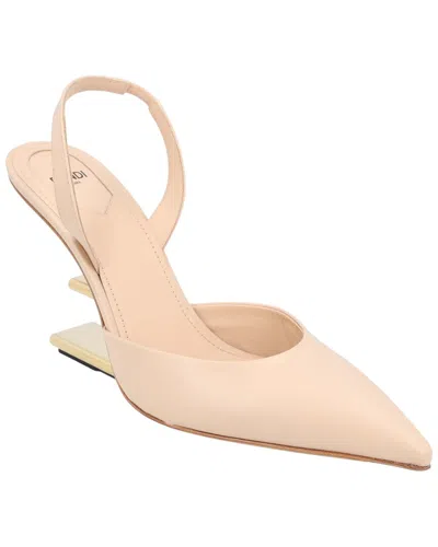 Fendi Women's Calfskin Leather First Slingback In Neutral