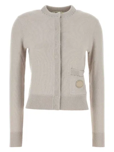 FENDI WOMEN'S CAPPUCCINO CASHMERE CARDIGAN