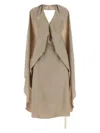 Fendi Abito In Flanella Gessata Beige